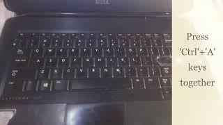 How to Highlight on Your Laptop using the Keyboard ctrl+A