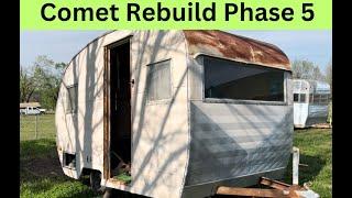 1961 Comet vintage travel trailer rebuild enters phase 5