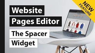 Spacer Widget explained - DecoNetwork 8 website pages editor