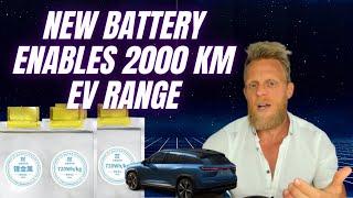 Highest energy density battery in the world enables EVs with 1250 mile range