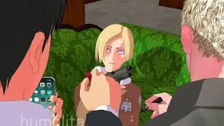 【MMD】Attack on titan-When Ani fall asleep around her friends-vine