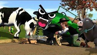 Berto Vaca Lola y El Tractor y El Pollito Pio 3D - Concoines De La Granja De Zenon