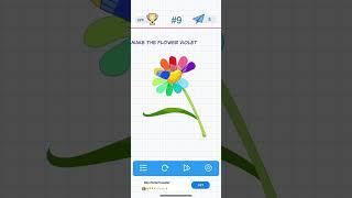 Mozzgi Logic IQ game level 9 make the flower violet