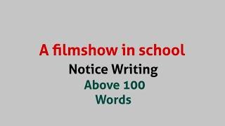 Notice about a filmshow in school / film show / পর্ষদ Prasad Test Paper 2024 25 Page 59