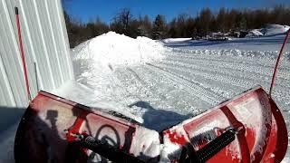 Can Am defender max limited with v plow pushing some snow