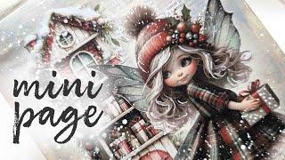 CHRISTMAS Mini Art Journal Page (5) - #maremicollagebooks