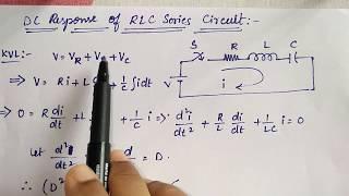 Transient Analysis || DC Response of RLC Series Circuit