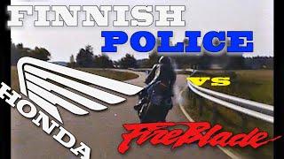 Finnish Police vs Honda Fireblade Motorcycle