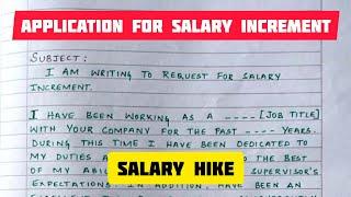 Application for Salary Increment | Request Letter/Email for Salary Increment | Rough Book