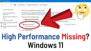 How to Fix High Performance Missing from Power Options Windows 11 [ Easiest & Quick Way ]