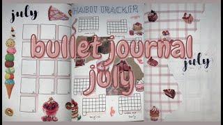 оформление BULLET JOURNAL на ИЮЛЬ / необычные развороты