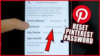How to Reset pinterest password