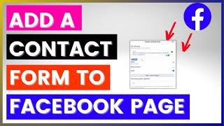 How To Add A Contact Form To A Facebook Page? [in 2024]