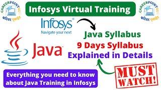 Infosys Training | Java Syllabus | Virtual Training | Explained in this video | Infosys 2022 March