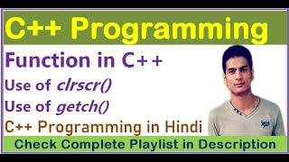 Function in C++ | Clrscr() | Getch()