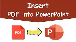 How to Embed a PDF Document in PowerPoint Presentation | How Insert PDF into PowerPoint Slides