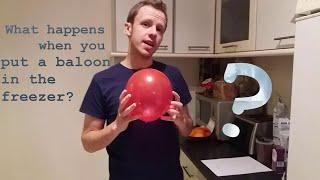 Balloon in freezer  - Charles's law (pressure, volume and temperature)