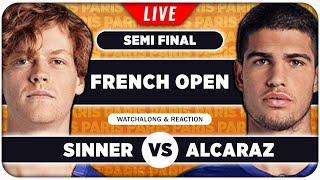 SINNER vs ALCARAZ • French Open 2024 SF • LIVE Tennis Watchalong Stream