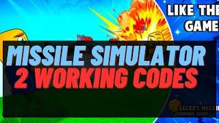 Missile Simulator Codes Wiki 2023 July | 2 WORKING CODES for Missile Simulator