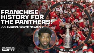 FRANCHISE HISTORY  Reaction to the Panthers winning their FIRST Stanley Cup Final | First Take