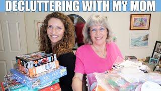 Decluttering a FULL Closet With My Mom