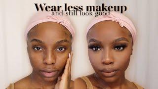 How to wear LESS Makeup | Darkskin WOC Natural Everyday Makeup Tutorial