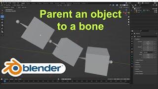 Parent an object to a bone - Blender Tutorial