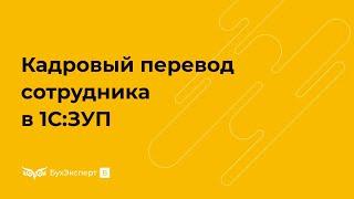 Кадровый перевод в 1С 8.3 ЗУП — пошаговая инструкция