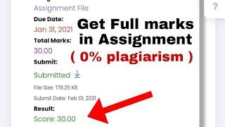 How make Assignment on MS WORD in Virtual University ( Get full marks ) ( zero % plagiarism )