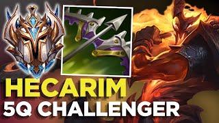 Challenger Hecarim 5Q - Insane Damage- S16 Wild Rift Gameplay