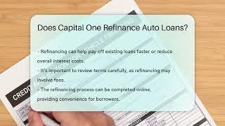 Does Capital One Refinance Auto Loans? - CreditGuide360.com