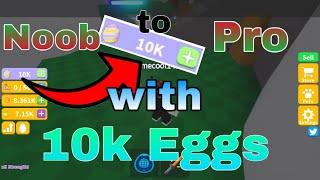 NOOB TO PRO STARTING WITH 10k EGGS! | Saber Simulator