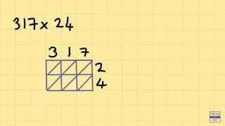 Lattice Multiplication Intro: 3 digits times 2 digits