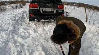 Lexus lx570.  Зима. Снег. Бездорожье