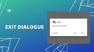 What is onBackPressed method in android studio || Click on back button to open exit dialogue.