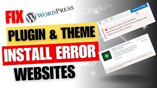 Fix WordPress Plugin & Theme Installation Error | "Installation failed: Download failed" 