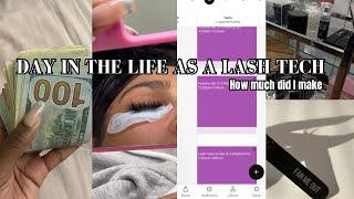 DAY IN THE LIFE AS A LASH TECH | HOW MUCH MONEY I MAKE IN A DAY? + ORGANIZE INVENTORY
