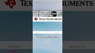 Texas Instruments Series PCM4204PAPR 118dB SNR 4-Channel Audio ADC MCU. #texasinstruments #PCM4204