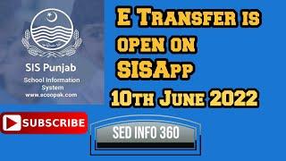 E Transfer is open on compassionate grounds today 10th June 2022