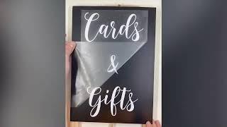 Example Video - DIY Sign Decal - Cards & Gifts