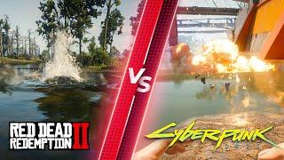 CYBERPUNK 2077 VS Red Dead Redemption 2 - Direct Comparison! Attention To Details & Graphics! ULTRA