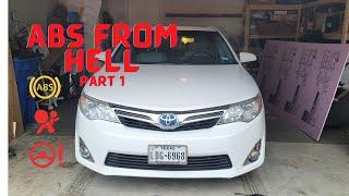 2013  Toyota Camry Hybrid ABS C1451 C1345 and C1368 codes Part 1