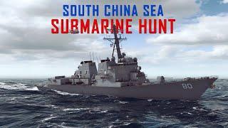 Arleigh Burke Class DDG Anti Submarine Warfare in the South China Sea || Cold Waters Surface Combat