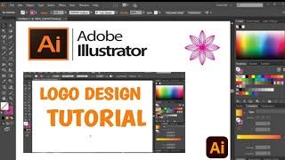 Flower Design in Adobe illustrator | Logo Design step by step Tutorial