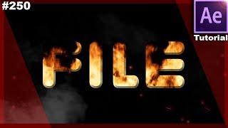 FIRE in TEXT effect  - After effects tutorial by Balu Prime