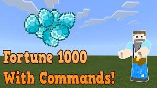 How to get a FORTUNE 1000 pickaxe in Minecraft: Bedrock Edition!