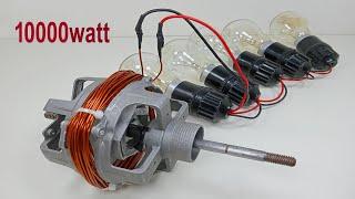 New idea How to make 240v 10000W AC Current First Electric Generator