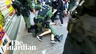 Violent arrest of 12-year-old girl in Hong Kong