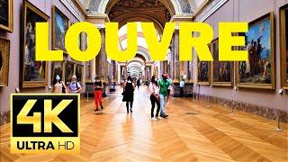 LOUVRE museum walk tour -  Paris, France  - 4K 60FPS UltraHD