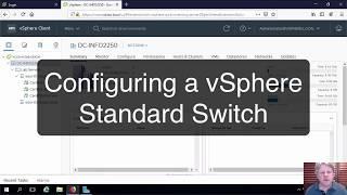 Configuring a Standard Switch in vSphere